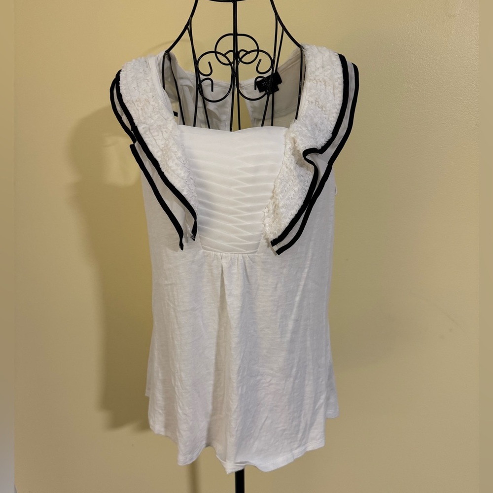 Deletta by Anthropologie Pleated Sailor Tank Size Large